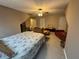 Bedroom with a large sitting area, desk, and mini refrigerator at 1604 Haven Cir, Douglasville, GA 30135