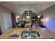 Open concept kitchen with an island and a view of the dining and living areas at 1604 Haven Cir, Douglasville, GA 30135