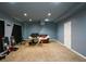 Unfinished basement featuring carpeted flooring, neutral paint, and recessed lighting at 3423 Mulberry Lane Ct, Dacula, GA 30019