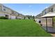 Beautiful backyard view with a large grassy lawn surrounded by neighboring townhomes at 299 Azalea Cir, Cumming, GA 30040
