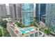 Enjoy the rooftop pool and lounge area with stunning city views at 1080 Peachtree Ne St # 2710, Atlanta, GA 30309