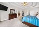 Main bedroom showing carpeted floor, tray ceiling, and ensuite access at 1630 Reindeer Rdg, Alpharetta, GA 30005