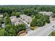Aerial shot of the townhome community showcasing its location and landscaping at 196 Mystic Ct, Atlanta, GA 30342