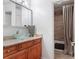 Elegant bathroom featuring a stylish glass bowl sink, granite countertop, and a shower with a curtain at 196 Mystic Ct, Atlanta, GA 30342