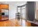 Eat in kitchen with stainless steel appliances, hardwood floors, and a cozy breakfast nook with natural light at 196 Mystic Ct, Atlanta, GA 30342