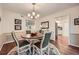 Charming dining area featuring a round table, hardwood floors, and an open layout to the kitchen at 3440 Ashwood Ln, Atlanta, GA 30341