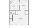 Layout of the floor plan showcasing the kitchen, laundry, bath, dining, living room and hall at 3440 Ashwood Ln, Atlanta, GA 30341