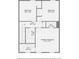 Upstairs floor plan featuring three bedrooms, two baths, hall and walk-in closet at 3440 Ashwood Ln, Atlanta, GA 30341