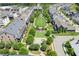 Aerial view of the community showcasing green spaces, walking paths, and well-maintained homes at 6930 Whitman Walk, Alpharetta, GA 30005
