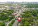 Aerial shot featuring the property's location near downtown Atlanta, surrounded by lush trees at 825 Highland Ne Ln # 1116, Atlanta, GA 30306