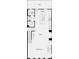 Floor plan of the second level, highlighting a spacious kitchen, dining area, living room, and half bath at 404 Nix Ln, Lawrenceville, GA 30046