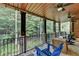 This covered back deck provides a scenic place to relax with friends and Gathering at 10020 Normandy Ln, Suwanee, GA 30024