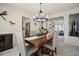 Elegant dining room with modern chandelier and large dining table at 5010 Amber Leaf Dr, Roswell, GA 30076