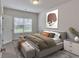 Cozy bedroom featuring a comfortable bed, soft lighting, and modern decor at 6179 Ashbranch Dr, Acworth, GA 30101