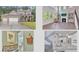 Four-image collage showing home's exterior, living room, hallway and kitchen at 6179 Ashbranch Dr, Acworth, GA 30101