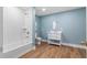 A stylish bathroom with a modern vanity, new fixtures, and tiled shower at 5233 Groovers Landing Se Rd, Acworth, GA 30101