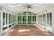 Large sunroom is surrounded by windows providing a picturesque view of a private wooded yard at 3282 Leslie Court Northeast Ne Ct, Atlanta, GA 30345