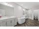 Luxurious primary bathroom with double vanity, soaking tub, and glass shower at 775 Hadley Ne Ln, Marietta, GA 30068