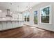 Modern kitchen with stainless steel appliances and outdoor access at 775 Hadley Ne Ln, Marietta, GA 30068