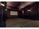 Cozy home theater with a projector screen, plush carpeting, and custom lighting for movie nights at 170 Autry Trl, Johns Creek, GA 30022