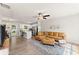 Inviting open-concept living space with modern furniture, stylish decor, and seamless transition to the kitchen area at 2850 Winchester Dr, Cumming, GA 30041