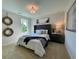 Cozy bedroom with a tufted headboard, plush bedding, and a neutral color scheme at 120 Winsome Way, Woodstock, GA 30188