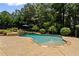 Backyard pool with spa and lounge chairs at 3560 Greenside Ct, Dacula, GA 30019