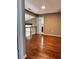 Spacious bedroom featuring hardwood floors, lofted design and a view of the living room at 1400 Peter Haughton Nw Way, Atlanta, GA 30318