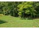 Large backyard with an irrigation system and a tree-lined border at 3131 Stonegate Sw Dr, Atlanta, GA 30331