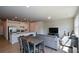 Spacious and bright open floor plan with dining area and living space with modern decor at 428 Whitetail Cir, Canton, GA 30115