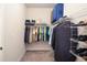 Spacious carpeted closet with metal shelving great for storage at 2436 Loughridge Dr, Buford, GA 30519