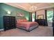 Spacious main bedroom with large windows, tray ceilings, and a cozy ambiance at 2436 Loughridge Dr, Buford, GA 30519