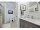Bathroom featuring modern vanity and tiled shower at 655 Mead Se St # 3, Atlanta, GA 30312