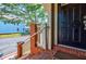Close up of front entrance and door with brick and white railing at 655 Mead Se St # 3, Atlanta, GA 30312