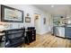 Desk area with white board and office supplies with view to kitchen at 655 Mead Se St # 3, Atlanta, GA 30312