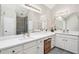Spacious bathroom featuring double vanity, modern fixtures, and ample counter space at 3845 Overlake Dr, Cumming, GA 30041