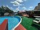 Backyard pool with decking, gazebo, and outdoor seating at 345 Annslee Circle Cir, Loganville, GA 30052