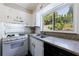 Updated kitchen features granite countertops, stainless steel sink, and views of the backyard at 101 Ardmore Nw Pl # 3, Atlanta, GA 30309