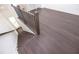 Staircase with hardwood treads and access to upstairs living space at 352 Olmstead Way # 28, Alpharetta, GA 30022