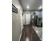 Spacious kitchen with stainless steel appliances, granite countertops and blue cabinets at 127 Spring Way Sq, Canton, GA 30114