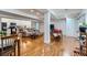 Open floor plan features a living room with a couch, dining area with a table, and kitchen at 350 Lamplighter Se Ln, Marietta, GA 30067