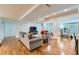 Spacious finished basement with hardwood floors, recessed lighting, and large windows at 350 Lamplighter Se Ln, Marietta, GA 30067