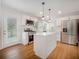 Updated kitchen featuring stainless steel appliances and a central island at 4601 Lindsey Dr, Powder Springs, GA 30127