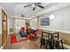 Basement living room featuring a retro Hollywood theme, wood floors and a sitting area at 120 Timbervalley Ln, Lawrenceville, GA 30043