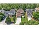 Bird's eye view of suburban homes with manicured lawns and long driveways at 3278 Shakerley Park, Douglasville, GA 30135