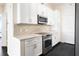 Modern kitchen with stainless steel oven and microwave at 3445 Stratford Ne Rd # 3403, Atlanta, GA 30326