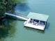 Modern boat dock featuring a covered area, ample seating, and a convenient walkway for easy lake access at 7560 Island Mill Rd, Acworth, GA 30102