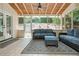 Inviting screened porch features ceiling fan and comfortable outdoor seating at 3375 Rivendell Ct, Roswell, GA 30075