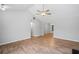 Open concept living room features high ceilings, hardwood floors, and a seamless flow into other living areas at 3997 Paloverde Nw Dr, Kennesaw, GA 30144