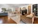 Comfortable living room with hardwood floors, fireplace, and designer furnishings at 1772 Ridgewood Ne Dr, Atlanta, GA 30307